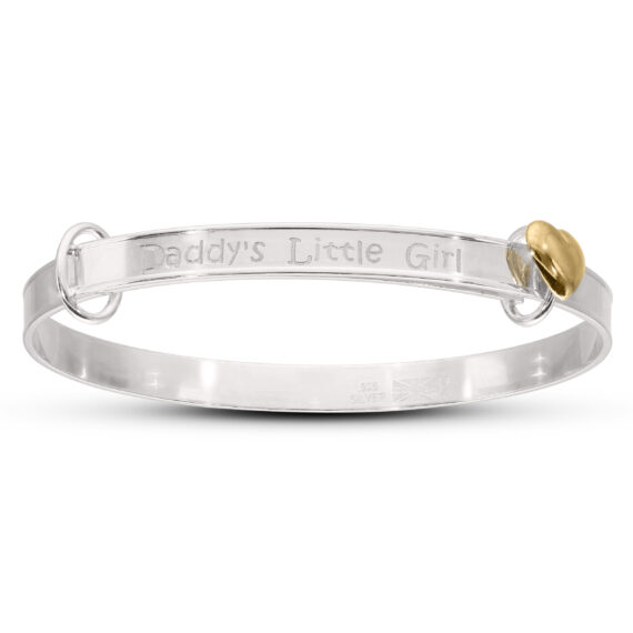 Gold Plated 925 "Daddy's Little Girl" Baby Bangle (0-1 yrs)
