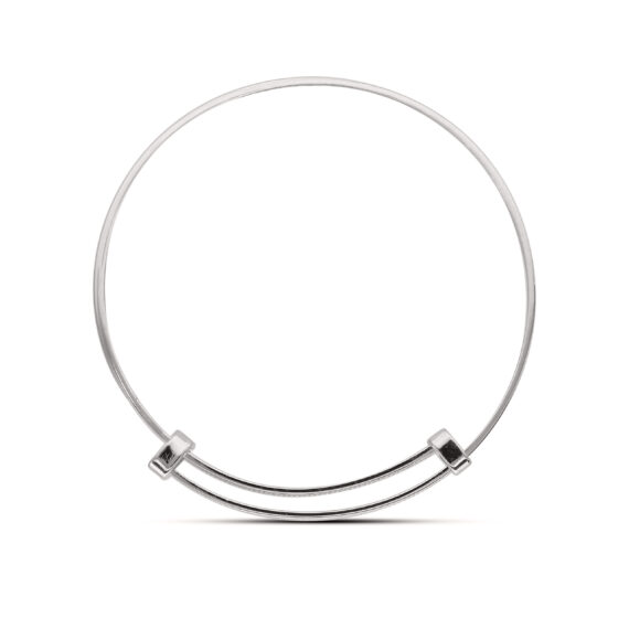 Personalised Sterling Silver Unisex Baby Bangle (0-3yrs)
