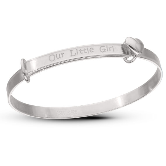Sterling Silver ''Our Little Girl'' Baby Bangle (0-1 yrs)