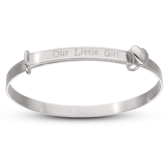 Sterling Silver ''Our Little Girl'' Baby Bangle (0-1 yrs)