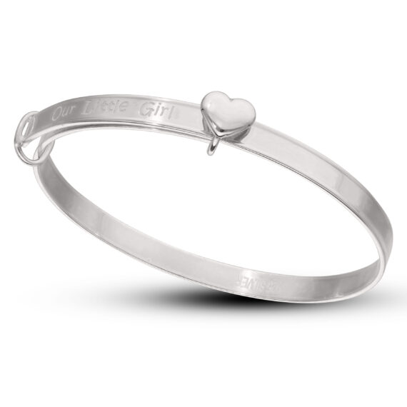 Sterling Silver ''Our Little Girl'' Baby Bangle (0-1 yrs)