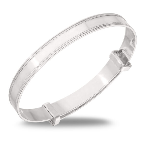 Personalised Sterling Silver Unisex Baby Bangle (0-3yrs)