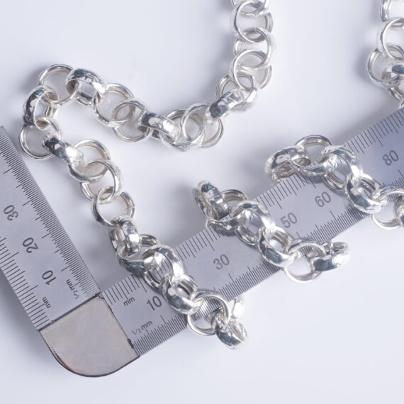 Sterling Silver Gents Hollow Belcher Bracelet