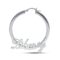 Personalised 925 Sterling Silver Round Hoop Earrings