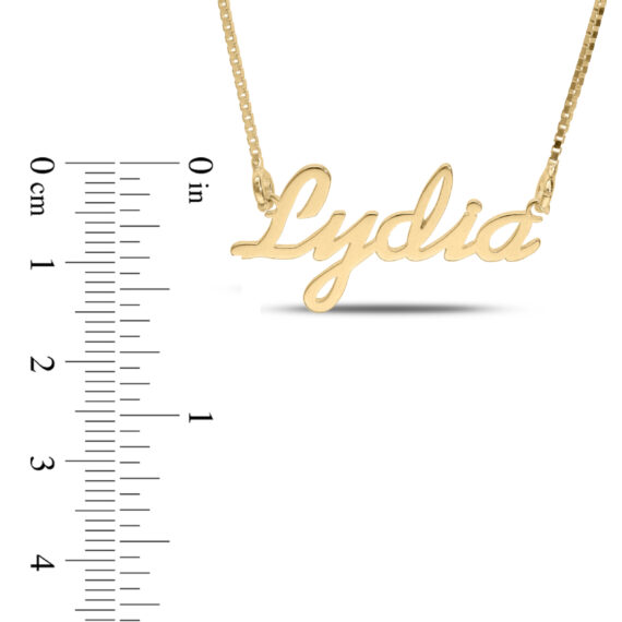 Personalised 9ct Yellow Gold Name Necklace
