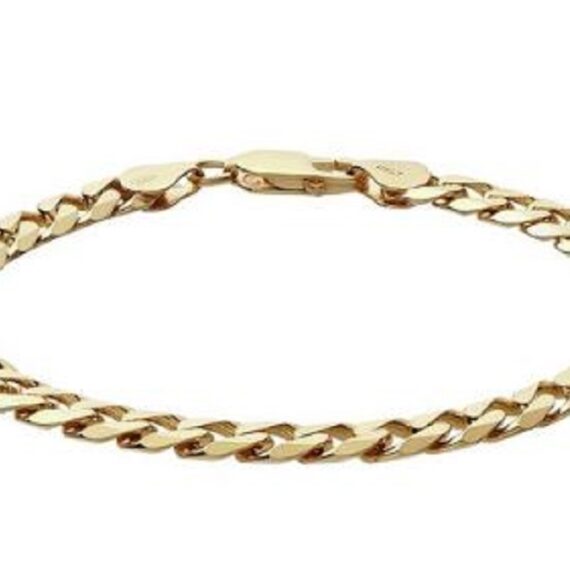 Gold Plated 925 Silver Cuban Curb Bracelet