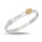 Personalised Sterling Silver Girlish Baby Bangle with Heart (0-3yrs)