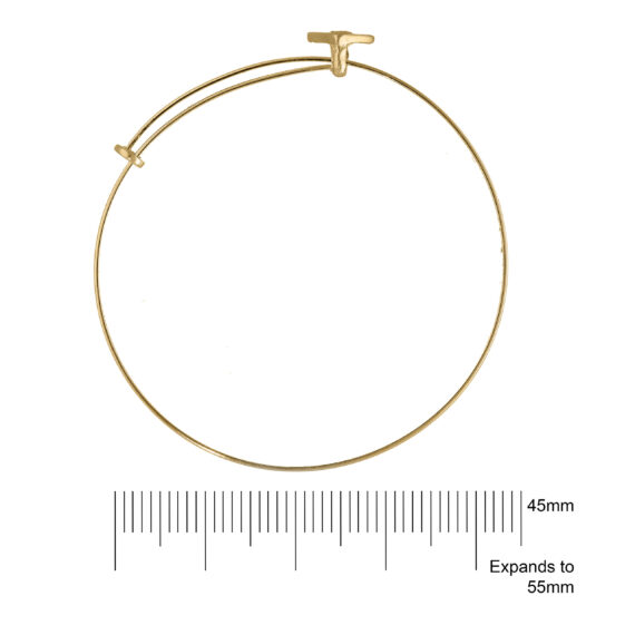 Personalised Gold Plated Girlish Baby Bangle with Heart (0-3yrs)